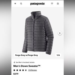 Patagonia Down Jacket - Gray Men’s XL